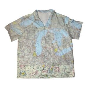 Aviation Shirt Men’s XL Casual Grampacore Eclectic Grandpa Travel Athleisure